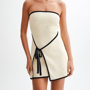 Rian Strapless Knit Mini Dress - Cream